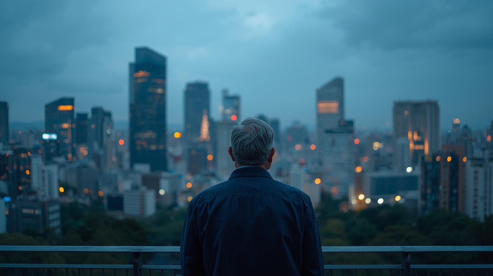 40代男性が東京で出会える人と出会えない人の違いを考える様子