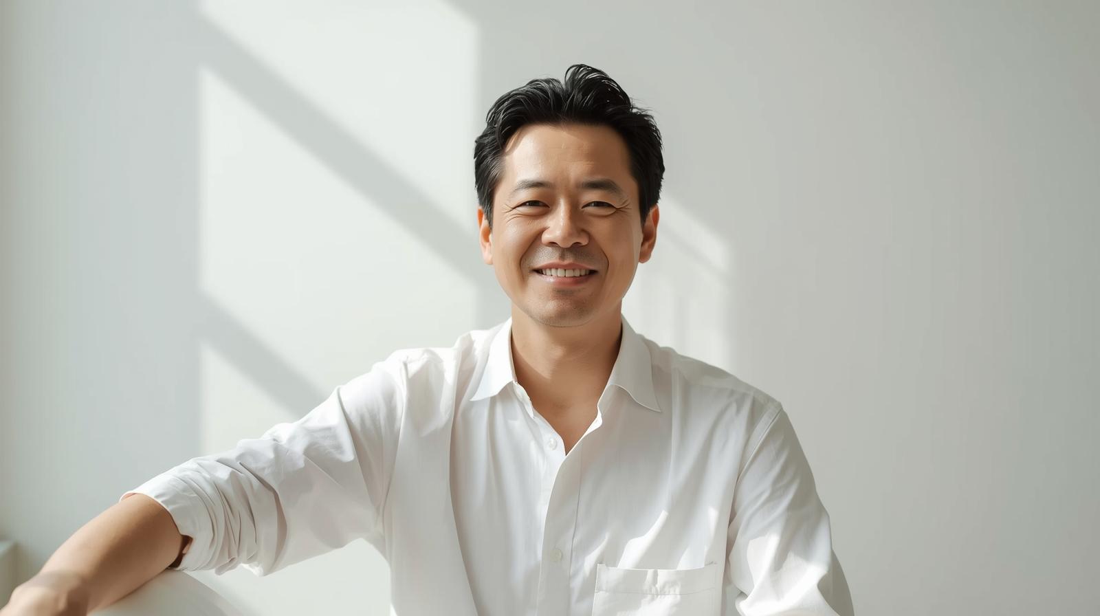 40代男性が東京で出会い系に使う自然で現実的なプロフィール写真の例